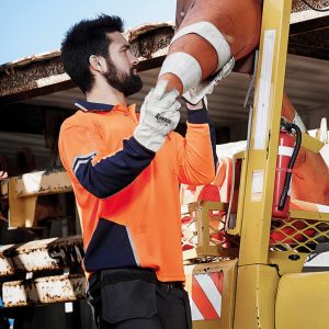 Mens Hi Vis Squad Long Sleeve Polo