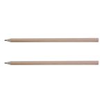 Two grey-lead pencils with sharpened wood bodies, showcasing a minimalist and natural design.