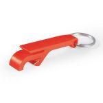A red Nitro Keytag with a keyring attachment, featuring a sleek design ideal for carrying keys or other small items.