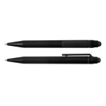 A sleek black pen and stylus combination, featuring a smooth design and a clip for easy attachment.