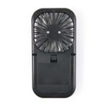 A portable Sirocco Fan with a black casing and a compact design.