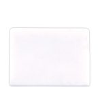A white eraser designed for writing, with a rectangular shape and smooth surface.