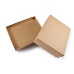 A brown cardboard gift box set, featuring two open boxes with no contents visible. The design is simple and unadorned.
