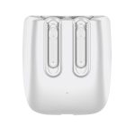 A pair of white Lawson Magnetic TWS Earbuds in a charging case, featuring a sleek design and a logo.