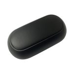 A sleek black charging case for Clipz TWS Earbuds, featuring a rounded design.