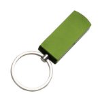 A green Triton Flash Drive with a silver keyring attachment. It features a simple and sleek design.