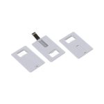 A drink bottle-shaped flash drive in grey, featuring a detachable section and a logo.