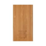 A bamboo-patterned wireless power bank with a 5000 mAh capacity and a discreet logo.