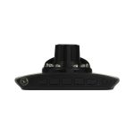 A black Simona Dash Cam with various buttons and lights, featuring a sleek design. It includes a logo.