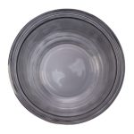 A reusable coffee cup with a transparent design and a snap lid, featuring a smooth interior surface.