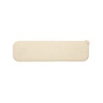 A beige stationery set with a smooth surface, featuring a rounded design and a small protruding tab.