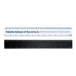 Two 30cm rulers are displayed: one white with a logo and one black, both featuring measurement markings.
