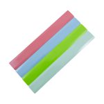 A set of four 30cm recycled plastic rulers in pink, blue, green, and light green colors.