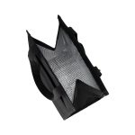 A black cooler bag with insulated lining, featuring sturdy handles and a spacious interior for keeping items cool.