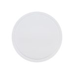 A round white game board for the Jumping Frog Game, featuring a smooth surface and an outer edge.