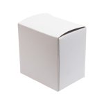 A plain, white cardboard box with a top flap, suitable for packaging various items.