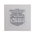 A box containing assorted colour jelly beans, weighing 50g, with a nutritional information label on the back.