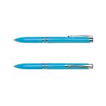 A turquoise pen made from recycled ABS plastic, featuring a metallic clip and trim.