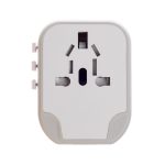 A travel adaptor with multiple socket options for international compatibility.