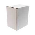 A plain, unbranded box with a rectangular shape, featuring a solid, light-colored exterior.
