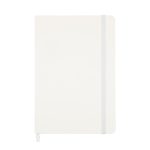 A Venture A5 Notebook with a clean, white cover and a coordinating elastic band closure.