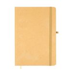 A Venture A5 Natura Notebook with a kraft paper cover, featuring a closure band and a ribbon bookmark.
