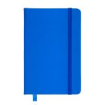 A blue Illusion Pocket Notebook with a smooth cover and an elastic band closure.
