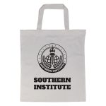 A gray tote bag featuring a logo and bold text that reads "SOUTHERN INSTITUTE."