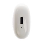 A pair of white Twista Earbuds with a charging port and indicator light visible on the side.