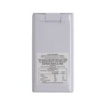 A flip top tin containing sugar-free spearmint mints, featuring a light grey design. Includes nutritional information on the back.