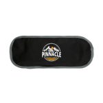 A black pouch with a grey trim, featuring a logo that includes mountains and the word "PINNACLE".