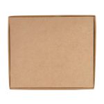 A kraft paper gift box with a simple flap closure, suitable for packaging various items.
