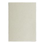 A blank, light beige sticky note booklet with a textured cover, featuring an unbranded design.