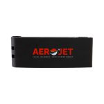 A black Grip Clip Phone Stand featuring the logo "AEROJET" in vibrant colors.