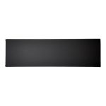 A black rectangular mat with smooth surface and edges. It has a simple design, with no visible branding.