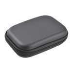 A black zippered case with a hard exterior, designed for storage and protection of various items.