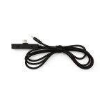 A black Ultra Power Cable with connectors at both ends, designed for charging devices.