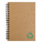 A Stone Paper Notebook with a spiral binding and a recycled material emblem on the cover.