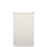 A blank cream canvas flag with metal eyelets at the top for hanging or display.