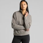 A faded half zip jacket in grey with a relaxed fit and a small logo on the front.